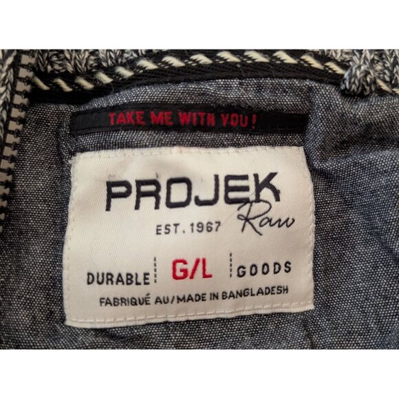 Mens Projek Raw Gray Knit Full-Zip Sweater With Pockets Durable & Stylish G/L - Picture 5 of 7